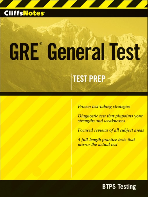 Title details for CliffsNotes GRE General Test with CD-ROM by BTPS Testing - Available